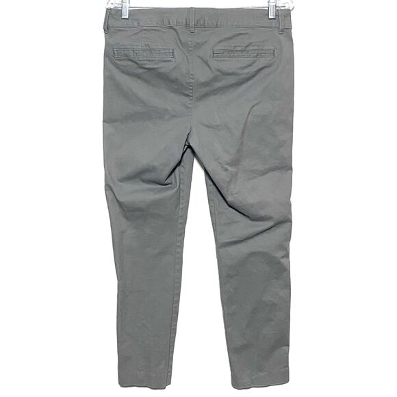 Old Navy Pixie Khakis Chinos Greystone Stretch Front Pockets Women 8R Y2K 2016 - Picture 6 of 9